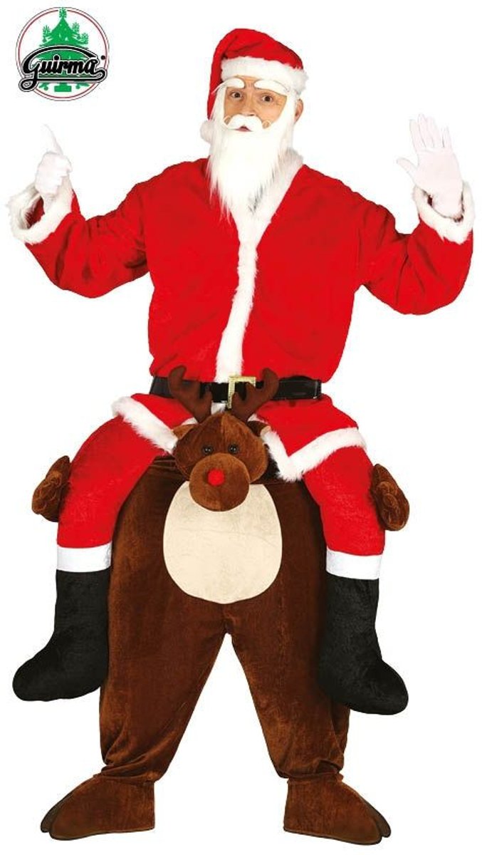 Kerst & Oud & Nieuw Kostuum | Carry Me Kerstman Kostuum | Maat 52-54 | Kerst | Verkleedkleding